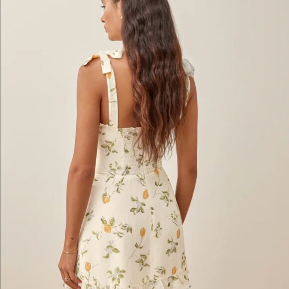 NWOT Reformation Christine dress- Citron - Picture 3 of 8